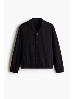 H&M - Men Black Regular Fit Jersey Jacket