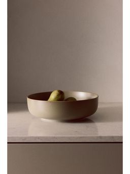H&M - Beige Reactive-Glaze Stoneware Serving Bowl