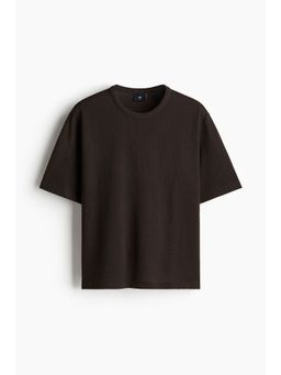 H&M - Men Brown Loose Fit T-Shirt