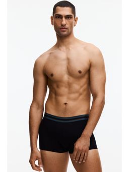 H&M - Men Black 3-Pack Short Trunks With Lycraa