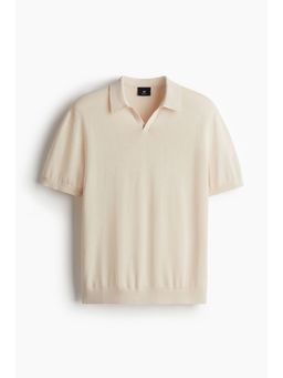 H&M - Men Beige Regular Fit Polo Shirt