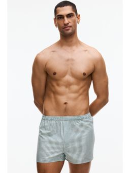 H&M - Men Green 2-Pack Woven Boxer Shorts
