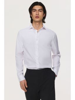 H&M - Men White Slim Fit Cotton Shirt