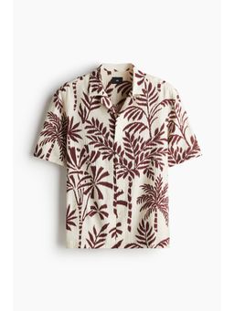 H&M - Men Beige Regular Fit Resort Shirt