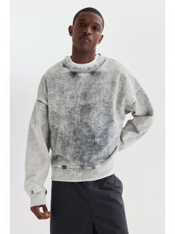 H&M - Men Grey Oversized Fit Washed Sweatshirt