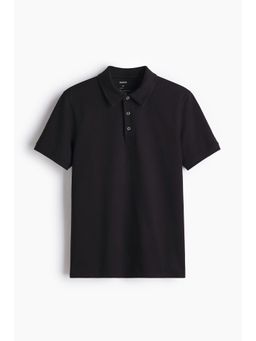 H&M - Men Black Cooling Regular Fit Polo T-Shirt