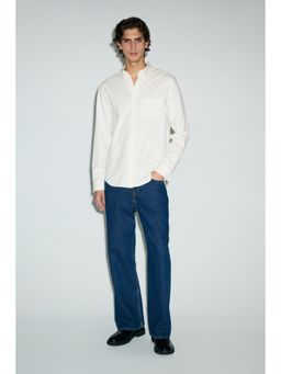 H&M - Men White Four-Way Stretch Regular Fit Shirt
