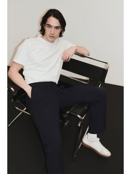 H&M - Men Blue Four-Way Stretch Chinos