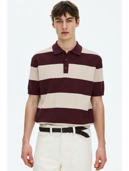 H&M - Men Red Regular Fit Polo T-Shirt