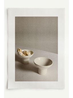 H&M - White Small Footed Serving Bowl