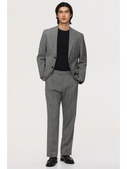 H&M - Men Grey Regular Fit Suit trousers
