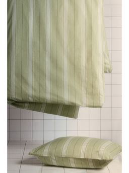 H&M - Green Cotton Percale Single Duvet Cover Set