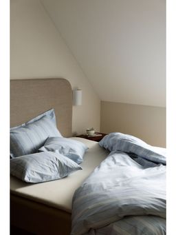 H&M - Blue Cotton Percale Double/King Duvet Cover Set