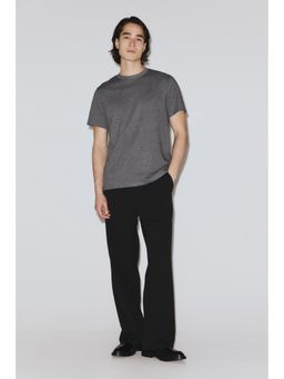 H&M - Men Black Four-Way Stretch Wide Pull-On Trousers