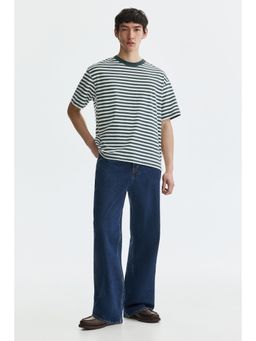 H&M - Men Turquoise Relaxed Fit T-Shirt