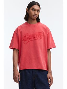 H&M - Men Red Oversized Fit Boxy-Style T-Shirt
