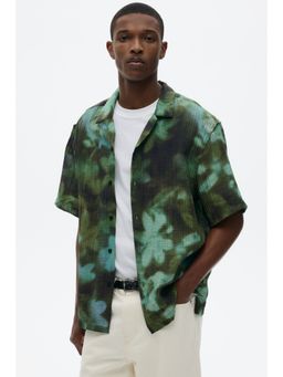 H&M - Men Green Regular Fit Resort Shirt