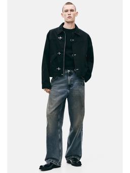 H&M - Men Blue Baggy Darted Jeans