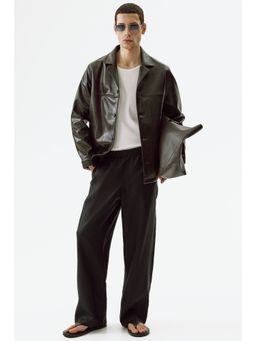 H&M - Men Black Loose Fit Linen Trousers