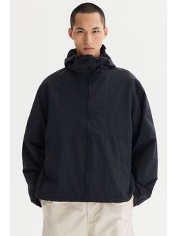 H&M - Men Black Water-Repellent Nylon Windbreaker