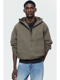 H&M - Men Brown Water-Repellent Nylon Windbreaker