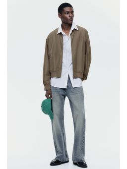 H&M - Men Beige Lightweight Bomber Jacket