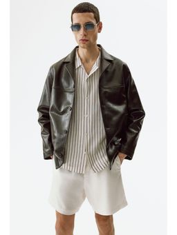 H&M - Men White Relaxed Fit Linen-Blend Shorts