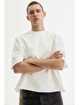 H&M - Men White Oversized Fit Boxy T-Shirt