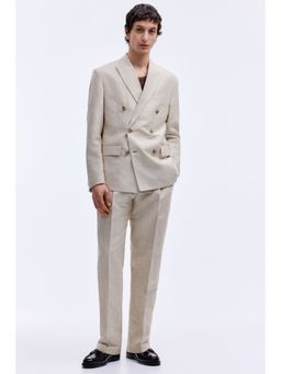 H&M - Men Grey Regular Fit Tailored trousers