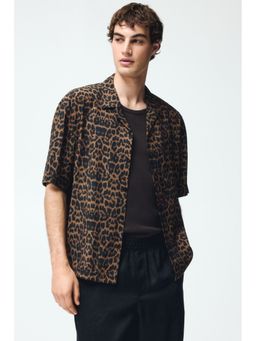 H&M - Men Brown Relaxed Fit Resort Shirt
