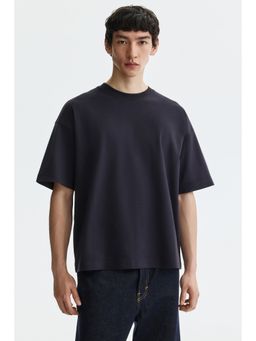 H&M - Men Navy Blue Oversized Fit T-Shirt