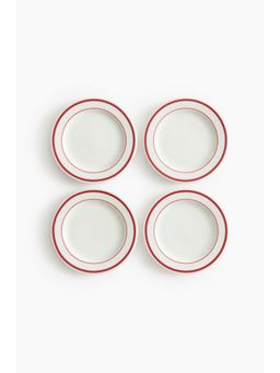 H&M - White 4-Pack Porcelain Side Plates