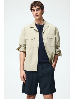 H&M - Men Black Relaxed Fit Textured shorts