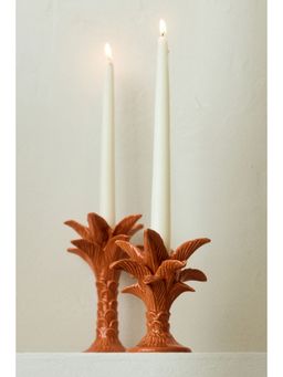 H&M - Orange Small palm tree candlestick