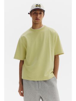 H&M - Men Yellow Relaxed Fit Cotton T-shirt