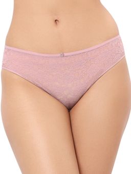 Amante - Lace Three Forth Coverage Low Rise Bikini Panty Pink