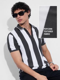 The Souled Store - Originals: Ultimate Grey Zipper Polo T-shirt