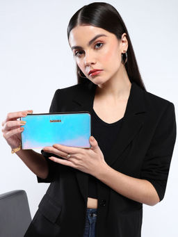 Sassora - Premium Patent Leather Women Money Purse Wallet (L)