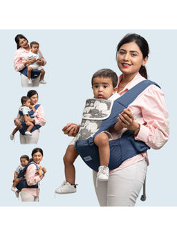 BAYBEE - Navy Blue Ergonest 6 in 1 Hip Seat Baby Carrier (0-3 Years)