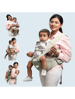 BAYBEE - Green Ergonest 6 in 1 Hip Seat Baby Carrier (0-3 Years)