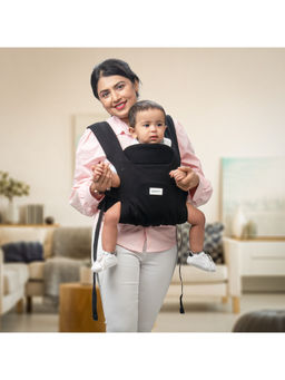 BAYBEE - Black Cozy Nest Hip Seat Baby Carrier (0-3 Years)