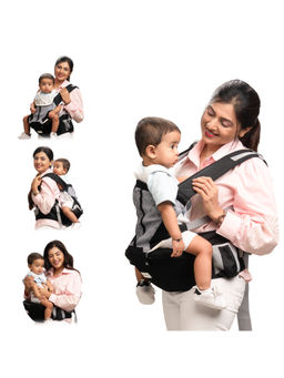 BAYBEE - Black Neonest Hip Seat Baby Carrier (0-3 Years)