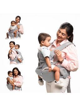 BAYBEE - Grey Neonest Hip Seat Baby Carrier (0-3 Years)