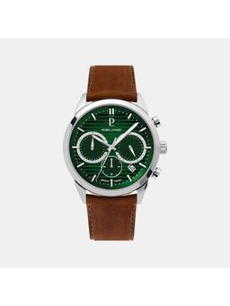 Pierre Lannier - Green Leather Analog Watch (232G174) (M)