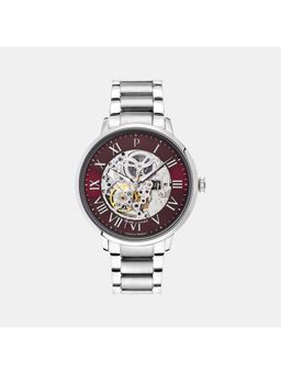 Pierre Lannier - Burgundy Stainless Steel Analog Watch (317B151) (M)