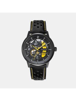 Pierre Lannier - Black Leather Analog Watch (338A443) (M)