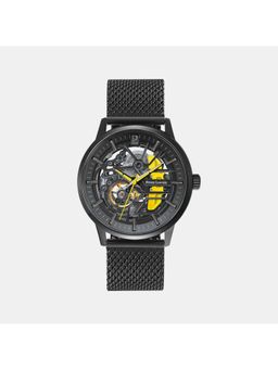 Pierre Lannier - Black Stainless Steel Analog Watch (338A449) (M)