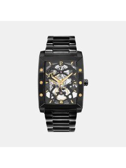 Pierre Lannier - Black Stainless Steel Analog Watch (340A439) (M)