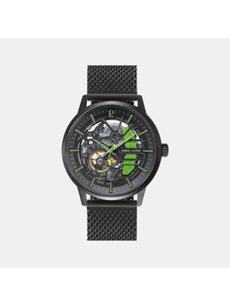 Pierre Lannier - Black Stainless Steel Analog Watch (345A479) (M)