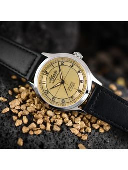 Atlantic - Gold Leather Analog Watch (53780.41.39Bk) (M)